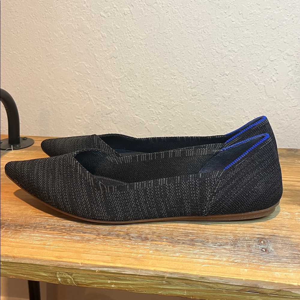 Rothy's Pointed Knit Flats in Black size 9 - Picture 4 of 8